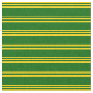 Tissu Motif rayé de couleur jaune et vert foncé