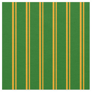Tissu Motif rayé de couleur orange et vert foncé