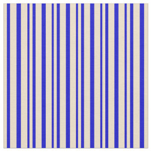 Tissu Motif rayé de couleur Tan et Bleu