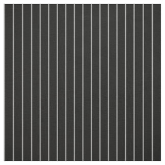 Tissu Motif rayé de filet noir gris mince classique