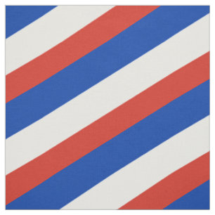 Tissu Motif rayé de rouge, bleu et blanc