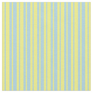 Tissu Motif rayé jaune et bleu clair