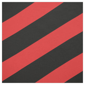 Tissu Motif rayé rouge et noir