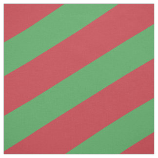 Tissu Motif rayé rouge et vert