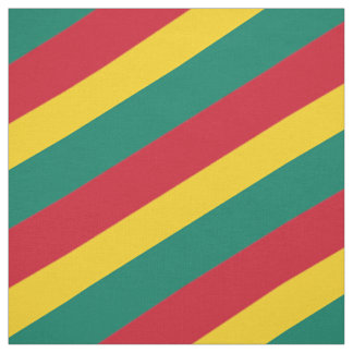 Tissu Motif rayé rouge, vert et jaune