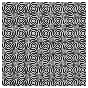 Tissu Motif rayonnant noir blanc Thunder_Cove