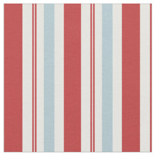 Tissu Motif rayures rouges et bleues Prépa