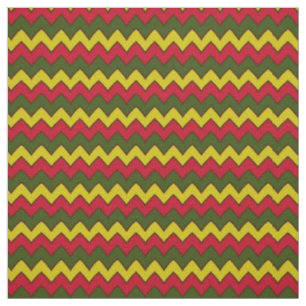 Tissu Motif Red Green Hippie Chevron ZigZag Boho