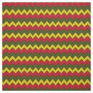Tissu Motif Red Green Hippie Chevron ZigZag Boho