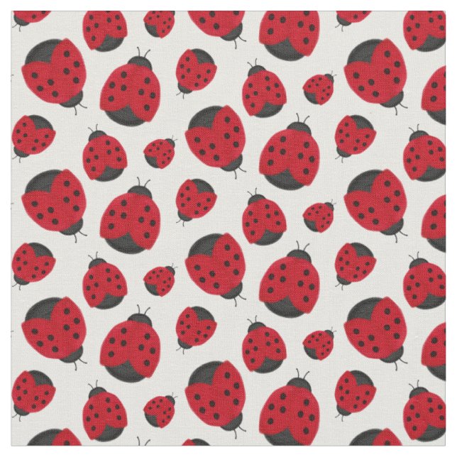 Tissu Motif Red Ladybug (Fermer)
