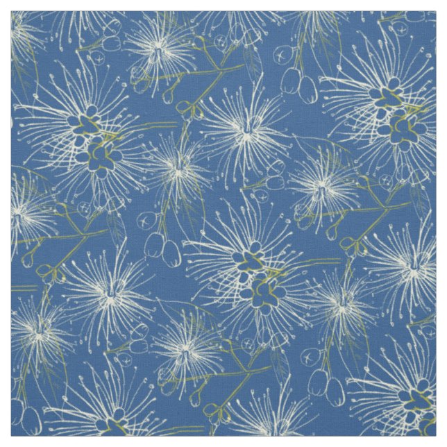 Tissu Motif répété de lilly pilly botanique esquissé (Échantillon)