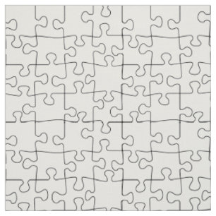 Tissu motif répétitif de puzzle noir et blanc