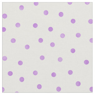 Tissu motif rétro pastel violet blanc pois
