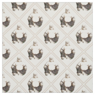 Tissu Motif riant de diamant de Bouddha