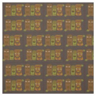 Tissu Motif ringard de Tikis