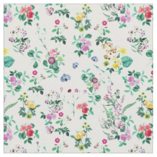Tissu Motif rose de fleur sauvage de fleurs florales