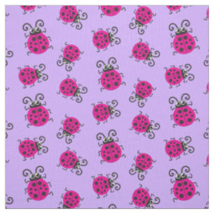 Tissu Motif rose de l'industrie graphique de coccinelles