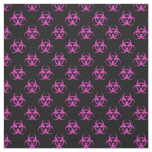 Tissu Motif rose de symbole de Biohazard