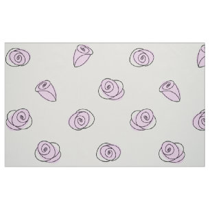 Tissu motif rose Lilac Multi grand