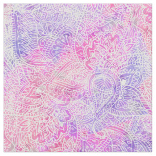 Tissu Motif rose pourpre Girly abstrait de croquis de