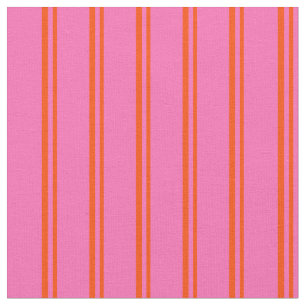 Tissu Motif rose rouge et rose chaud
