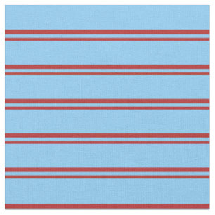 Tissu Motif rouge et bleu ciel bleu/rayé