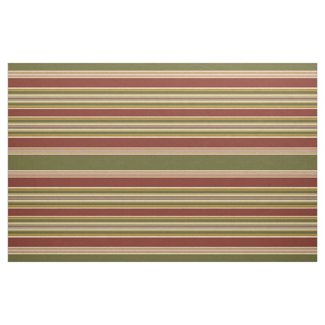 Tissu Motif rouge foncé vert ivoire ocre gris jaune (Fat Quarter)