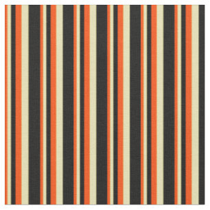 Tissu Motif rouge, tan et noir des bandes