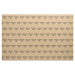 Tissu Motif sans couture de logo d'entreprise sur marron