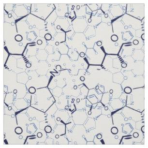 Tissu Motif sans couture de symboles chimiques de chimie