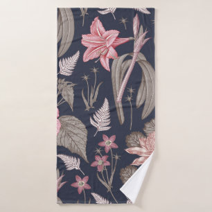 Tissu motif sans couture. Set Amaryllis Waratah Hi