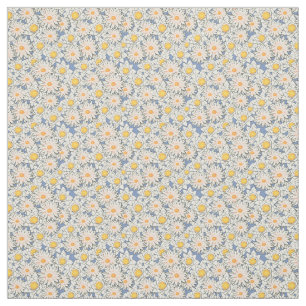 Tissu Motif Sans Fleurs D'Été Sur Gris