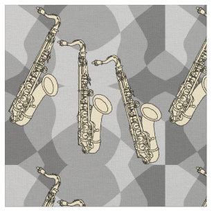 Tissu Motif saxophone discret