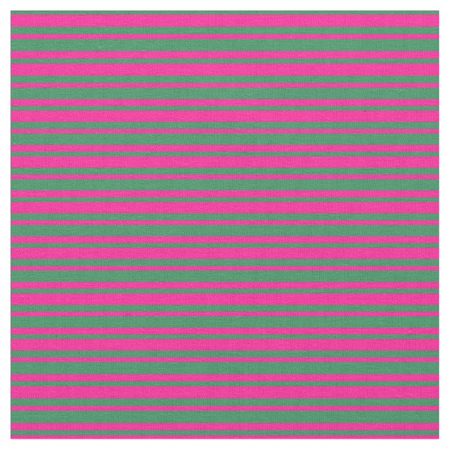 Tissu Motif Sea Green & Deep Pink Stripes/Lines (Fermer)