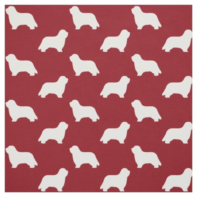 Tissu Motif Silhouettes de Colley Barbu Rouge et Blanc (Échantillon)