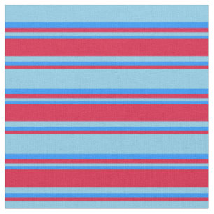 Tissu Motif Sky Blue, Crimson & Blue Colour Lines