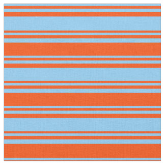 Tissu Motif Sky Blue & Red Lines