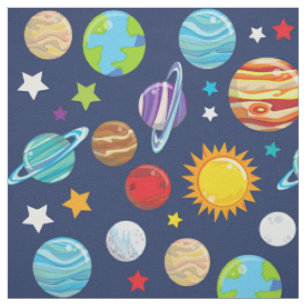 Tissu Motif spatial, Planètes, Étoiles, Cosmos, Galaxie