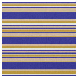 Tissu Motif Tan, Bleu, Crème à la Menthe et Arbre d'Or