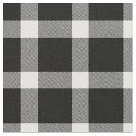Tissu Motif Tartan noir et blanc moderne