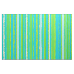 Tissu Motif tendance Lime Green Aqua Turquoise Stripes