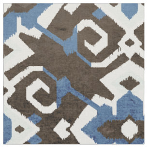 Tissu motif tribal chic noir et blanc ikat