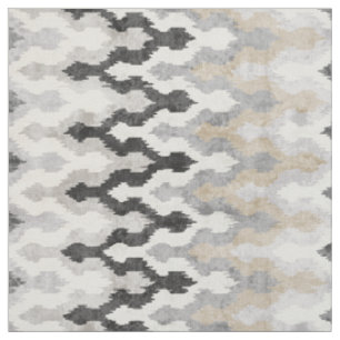 Tissu motif tribal Cool neutre de chevron ikat