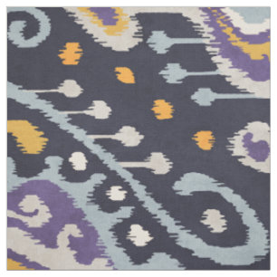 Tissu motif tribal des ikat de couleur jaune-noir