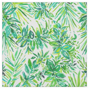 Tissu Motif tropical de feuille de jungle d'AUVENT VERT