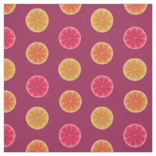 Tissu Motif tropical de tranche d'agrumes d'été joli