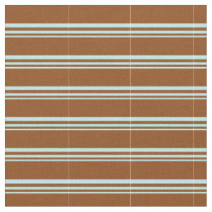 Tissu Motif Turquoise et Brown Stripes