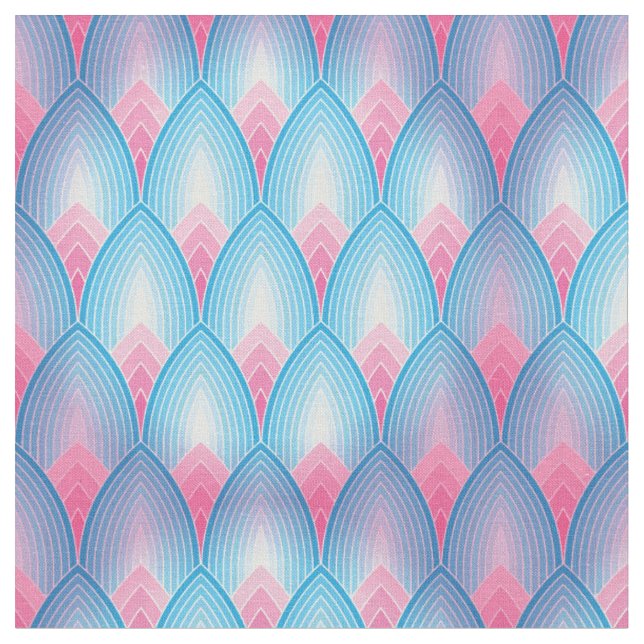 Tissu Motif turquoise et rose de pétale (Fermer)