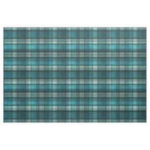 Tissu Motif turquoise vibrant et moderne de plaid
