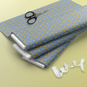 Tissu Motif vectoriel de bande banane   Bleu classique